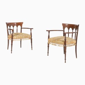 Italienische Mid-Century Chiavari Armchairs, 1950er, 2er Set