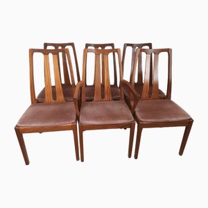 Vintage Nathan Dining Chairs in Teak, 1990s, Set of 6