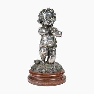 Sculpture Napoléon III Bronze Argenté 19ème Siècle attribuée à Louis Kley