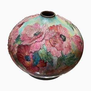 Ball Shaped Vase with Flowers by Camille Faure