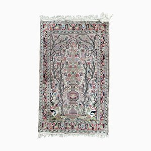 Kleiner pakistanischer Vintage Teppich aus Seide & Wolle von Bobyrugs, 1980er
