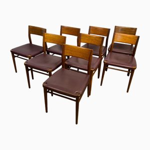 Sedie in teak di Georg Leowald, set di 8