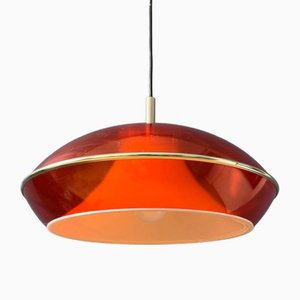 Mid-Century Ufo Pendelleuchte aus Acrylglas