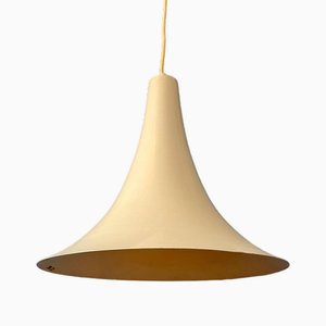 Lampada a sospensione piccola vintage beige con cappello da strega