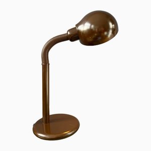 Mid-Century Adjustable Brown Snake Table Lamp