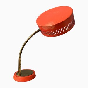 Lámpara de mesa UFO Mid-Century en rojo