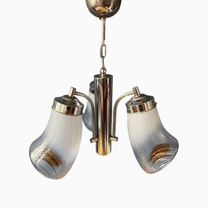 Mid-Century Murano Glass Chandelier Lamp from Mazzega, 1970s