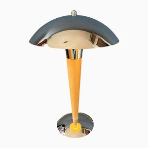 Lámpara de mesa Mid-Century en forma de hongo de cromo de Massive
