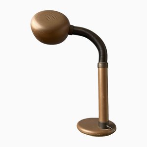 Brown Space Age Desk Lamp with Adjustable Arm