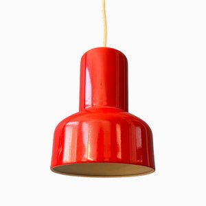 Space Age Red Metal Pendant Light