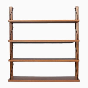 Midcentury Danish Royal System Wall Mounted Shelving Unit by Poul Cadovius, 1960
