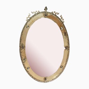 Arts and Crafts Brass Framed Mirror, 1890s