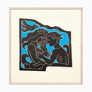 Henry Heerup, The Wave Kiss, 20. Jahrhundert, Lithographie