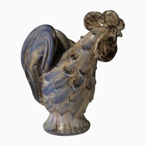 Statua Gallo in ceramica di Viggo Kyhn per Kähler, Danimarca, anni '60