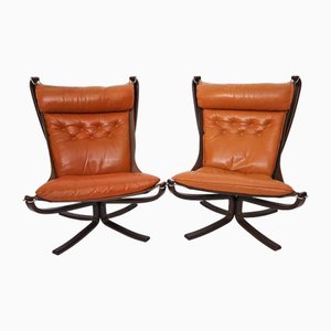 Falcon Armchairs by Sigurd Resell for Vatne Møbler, 1970s, Set of 2