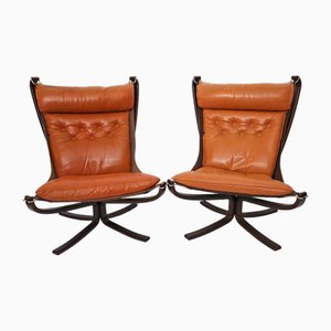 Fauteuils Falcon par Sigurd Resell pour Vatne Møbler, 1970s, Set de 2