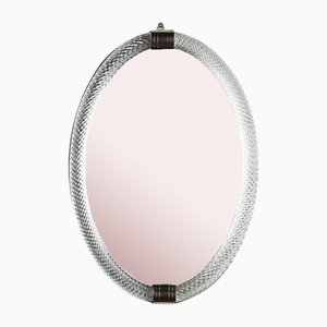 Art Deco Murano Glass Mirror from Barovier & Toso, 1940s