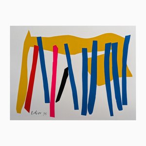 Maurice Esteve, Composizione dopo Collage, Serigrafia originale, 1995