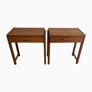 Nachttische aus Teak, 1960er, 2er Set