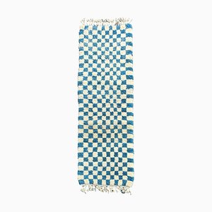 Tapis Berbère à Carreaux Bleu, Maroc