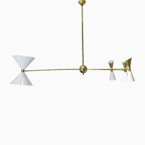 Mid-Century Italian Brass Hanging Light, 1960s