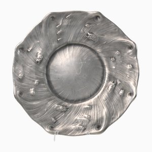 Large Pewter Dish by Olof Ahlberg for Schreuder & Olsson, 1970s