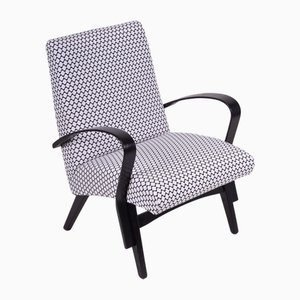 Mid-Century Black and White Armchair, 1950s