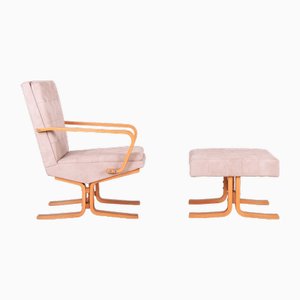 Set of Mid-Century Lounge Set in Oak, 1960s