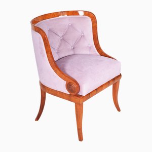 Czech Biedermeier Walnut Armchair, 1820s