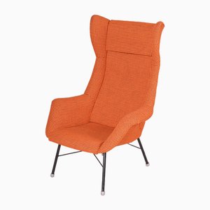 Mid-Century Orange Armchair attributed to Miroslav Navratil, 1960s