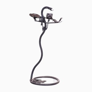 Art Deco Wrought Iron Candleholder, Austria, 1920s