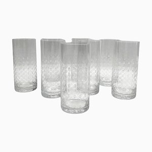 Vasos de agua de cristal de Rosenthal, 1950. Juego de 8