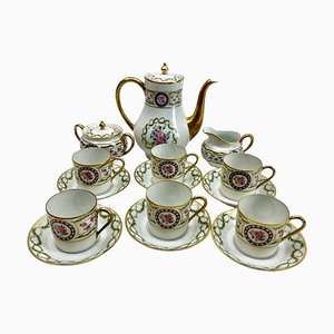 French Porcelain Teaservice, 1936, Set of 9