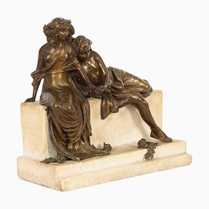 Carl Kauba, Figurative Sculpture, 1890s, Bronze on Marble