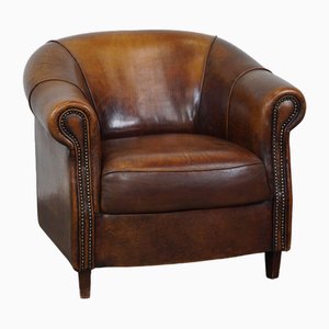 Fauteuil Club en Cuir de Mouton