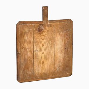 Vintage Square Cutting Board with Handle, 1920s