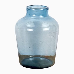 Vintage Indigo Blue Colored Glass Bottle, 1920