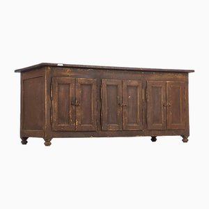 Antique Kitchen Island with Doors on Both Sides, 1850