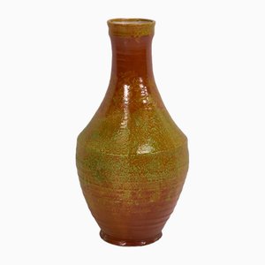 Vintage Orange Decorative Vase, 1950