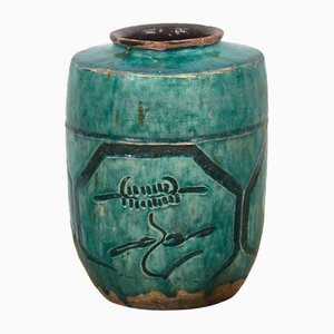 Antique Turquoise Green Vase, 1820