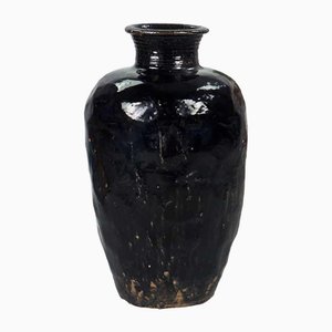 Vase Antique en Céramique Vernie, 1850