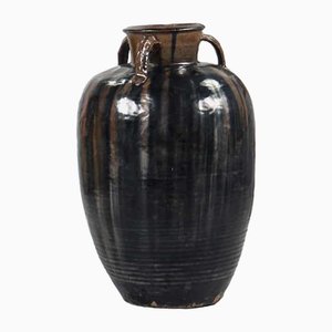Vase Antique en Poterie Vernie, 1850