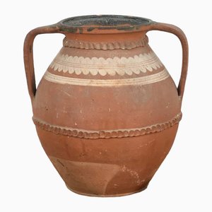 Vase Antique en Céramique avec Poignées, 1920