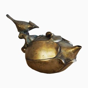 Antike Teekanne aus Bronze Metall, 1890