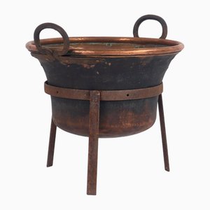 Antique Copper Cauldron, 1900