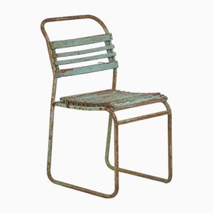 Antique Outdoor Chair in Mint Green, 1900