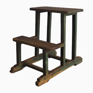 Scrivania da bambino vintage in legno verde, 1930