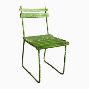 Silla de exterior vintage en verde, 1950