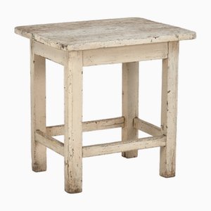 Antique White Pine Side Table, 1920s