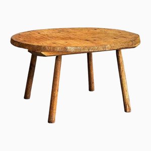 Low Round Wood Table, Transylvania, 1920s